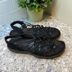 Sketchers black strappy sandals women’s size 9